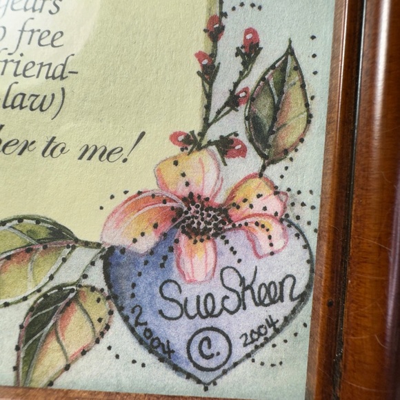 Framed art poem by Sue Skeen 2004 To his Mother - Picture 5 of 11